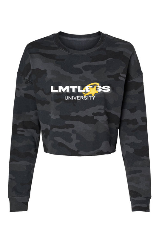 ʟɪᴍɪᴛʟᴇꜱꜱ💫- Lightweight Camo Cropped Crew