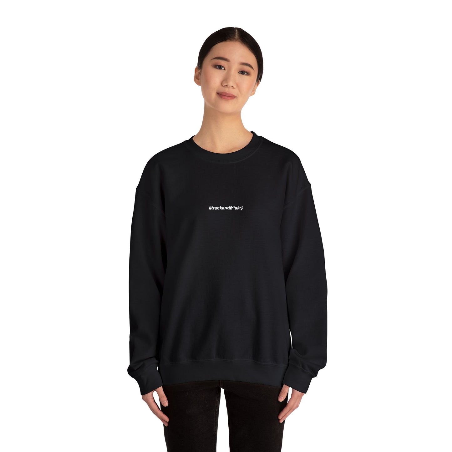 #trackandfr*ak Heavy Blend™ Crewneck Sweatshirt - Cozy, Casual, Year-Round Wear, Perfect for Gifting, Relaxing at Home, Trendy Fashion