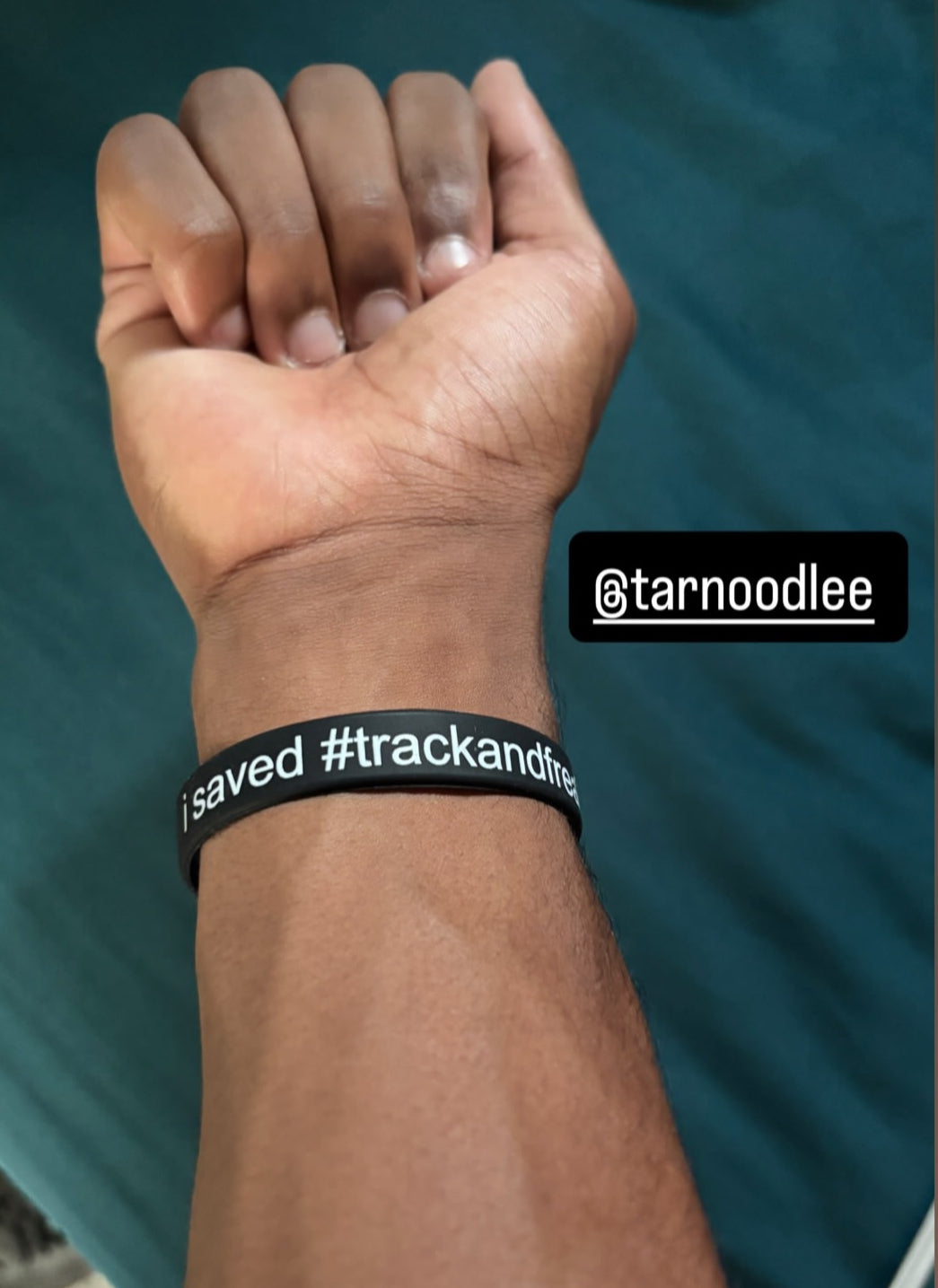 i saved #trackandfreak wristband