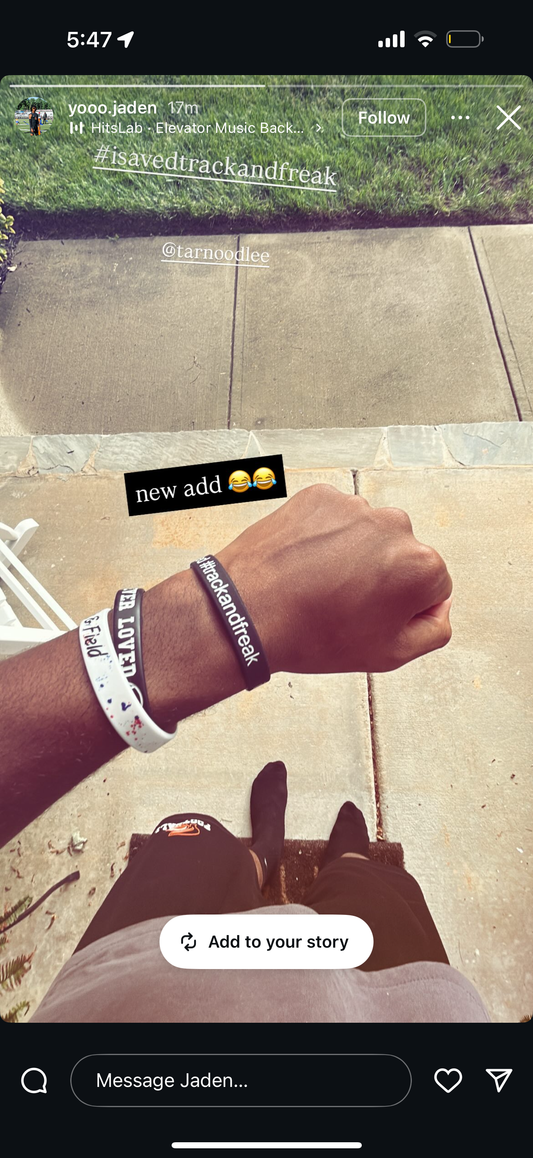 i saved #trackandfreak wristband