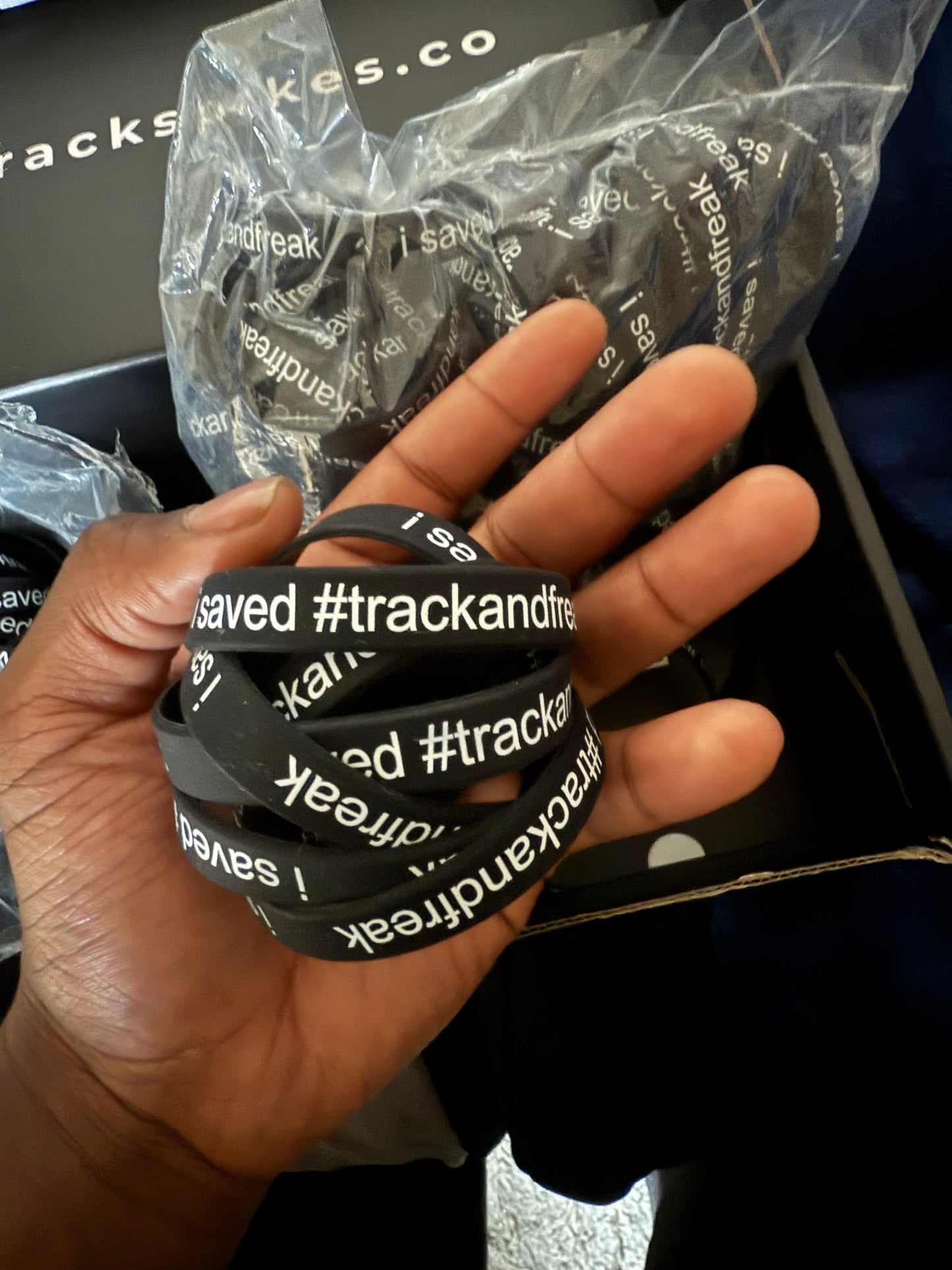 i saved #trackandfreak wristband